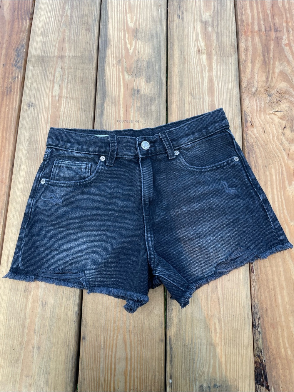 Zara Kids Black Denim Shorts- Size 11-12